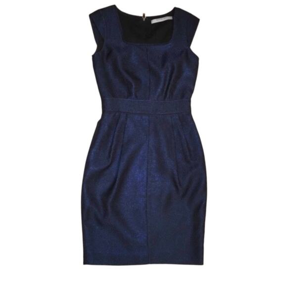 Andrew Marc Metallic Sleeveless Sheath Dress 0P - Picture 1 of 7
